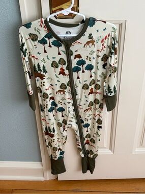 NWT Emerson & Friends Bamboo In the Woods Animal Zippy Pajama Size 18-24M
